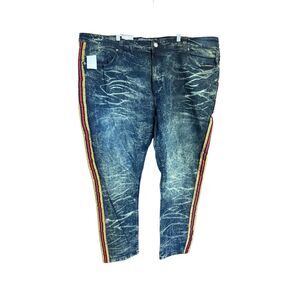 Premium Denim Brand Original Jeans 52/33 BLING Stripes NWT